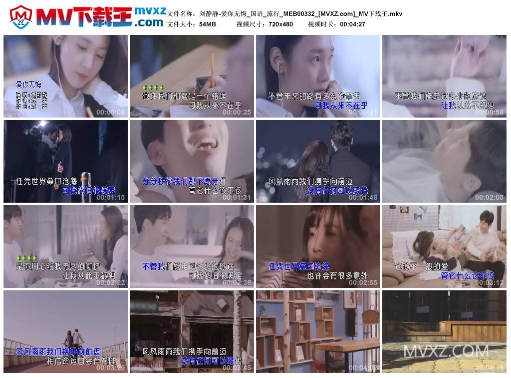 刘静静-爱你无悔_国语_流行_MEB00332